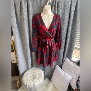 Red and Black Floral